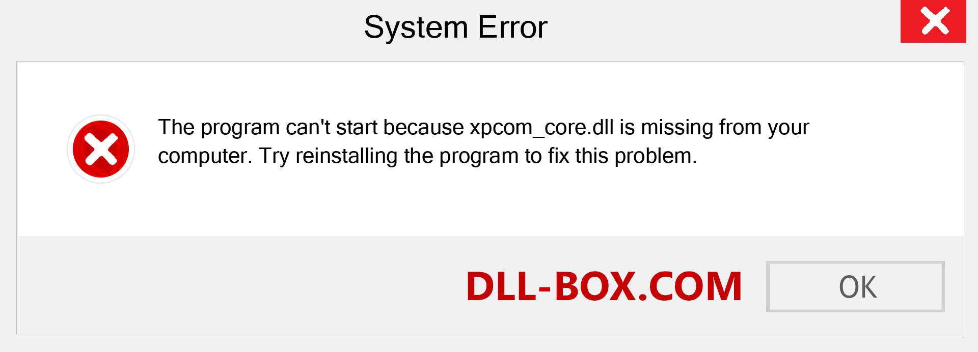  xpcom_core.dll file is missing?. Download for Windows 7, 8, 10 - Fix  xpcom_core dll Missing Error on Windows, photos, images